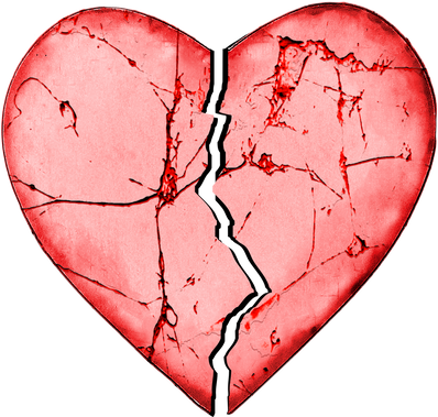 Isolated Broken Heart Concept